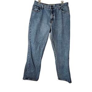 American Eagle Women's Size 14R High Rise Straight Leg Medium Wash Mom Jeans